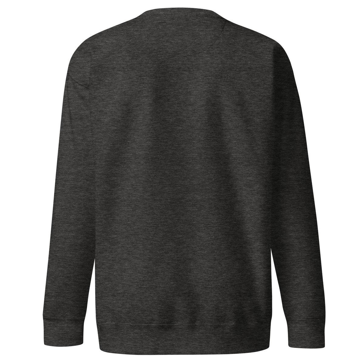 Mission Possible Montessori Logo Premium Crewneck Sweatshirt in Charcoal Heather, back view