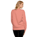 ME Signature Logo Premium Crewneck Sweatshirt in Dusty Rose, back view
