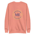 ME Signature Logo Premium Crewneck Sweatshirt in Dusty Rose, front view