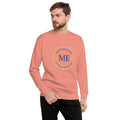 ME Signature Logo Premium Crewneck Sweatshirt in Dusty Rose, front view