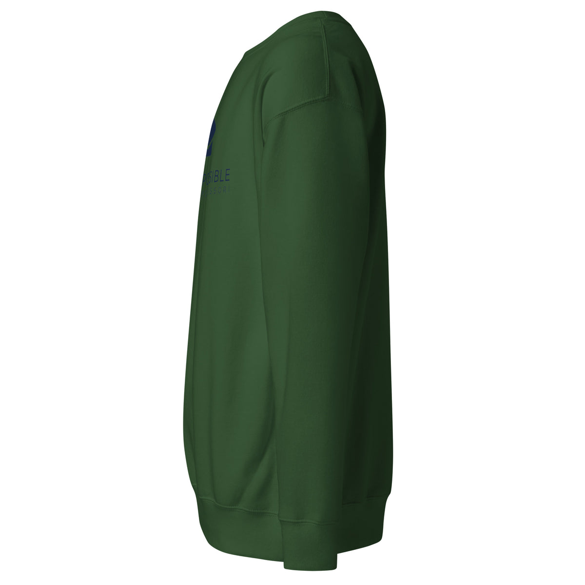 Mission Possible Montessori Logo Premium Crewneck Sweatshirt in Forest Green, left view