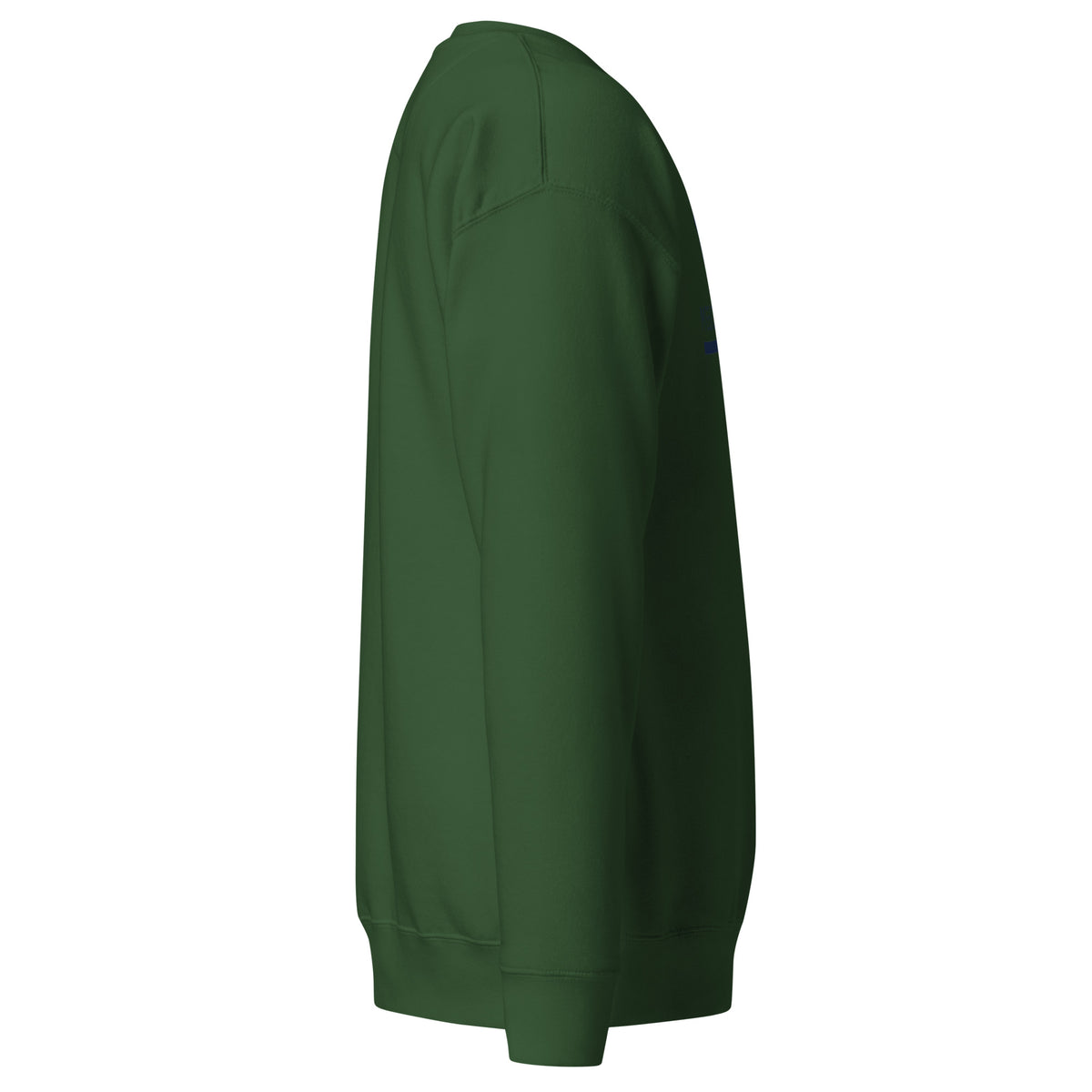 Mission Possible Montessori Logo Premium Crewneck Sweatshirt in Forest Green, right view
