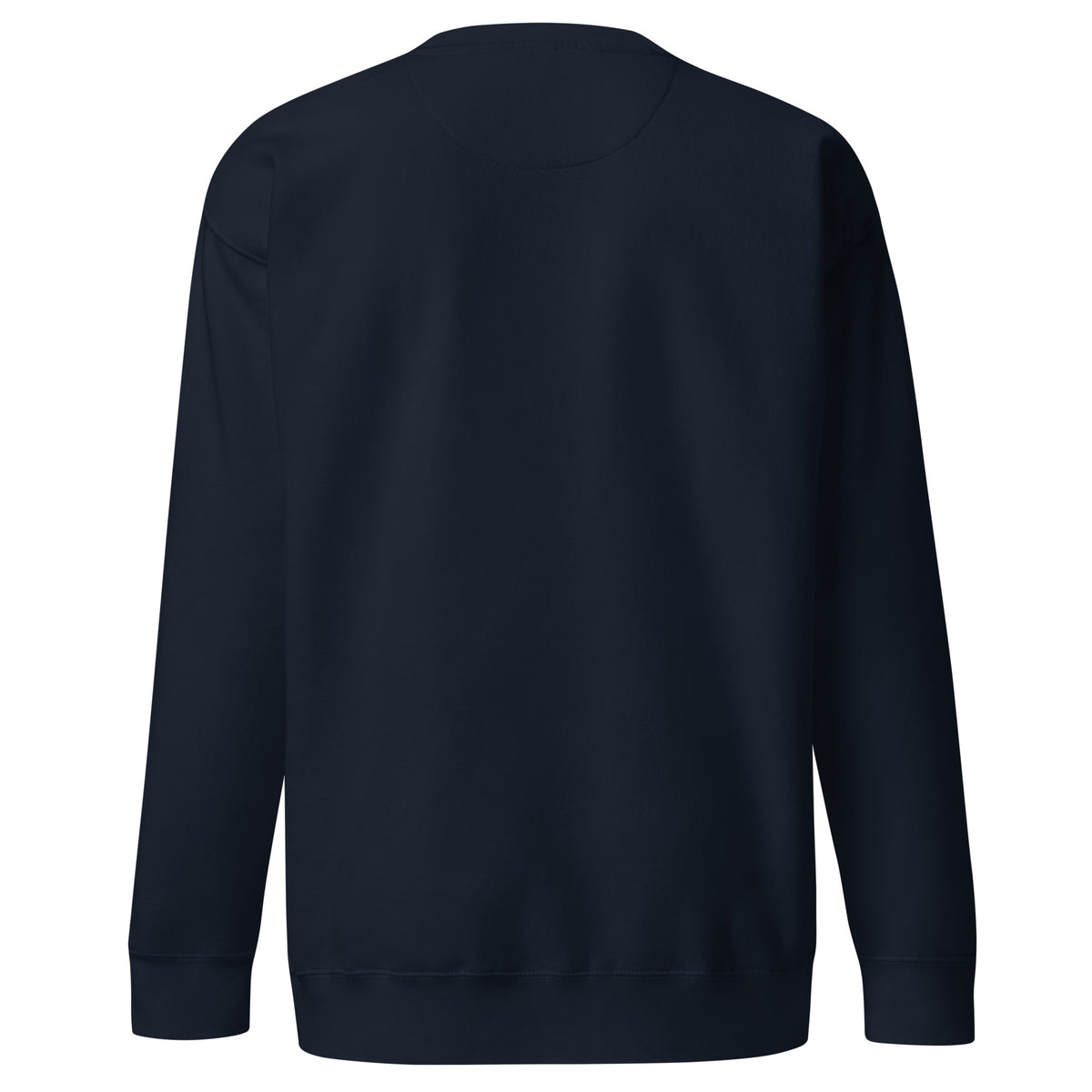 Mission Possible Montessori Logo Premium Crewneck Sweatshirt in Navy Blazer, back view