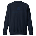 Mission Possible Montessori Logo Premium Crewneck Sweatshirt in Navy Blazer, front view