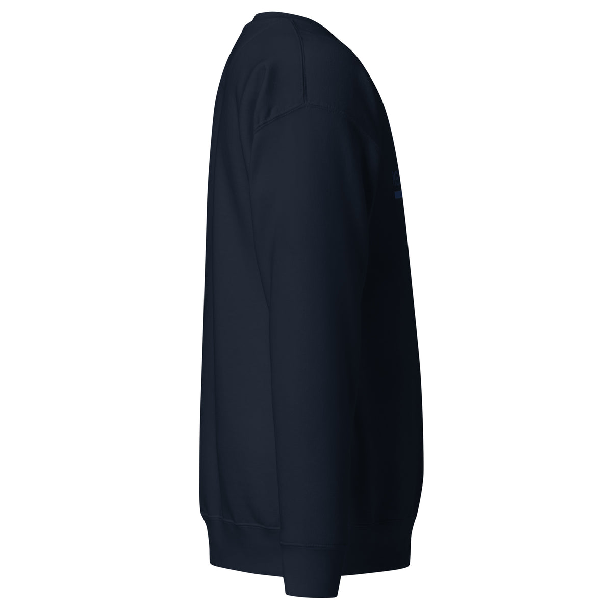 Mission Possible Montessori Logo Premium Crewneck Sweatshirt in Navy Blazer, right view