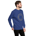 ME Signature Logo Premium Crewneck Sweatshirt in Team Royal, right front view