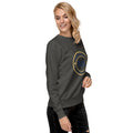 ME Signature Logo Premium Crewneck Sweatshirt in Vintage Black, right front view