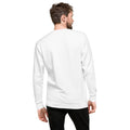 ME Signature Logo Premium Crewneck Sweatshirt in White, back view