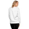 ME Signature Logo Premium Crewneck Sweatshirt in White, back view