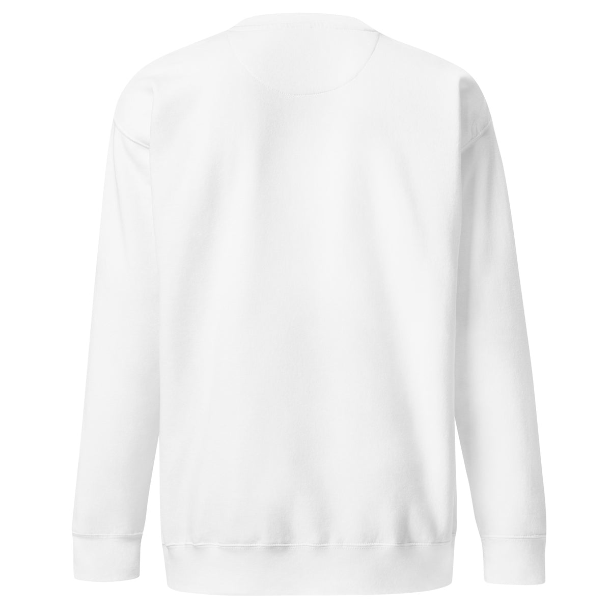 Mission Possible Montessori Logo Premium Crewneck Sweatshirt in White, back view
