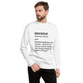 Mentor Definition Premium Crewneck Sweatshirt in White, front view