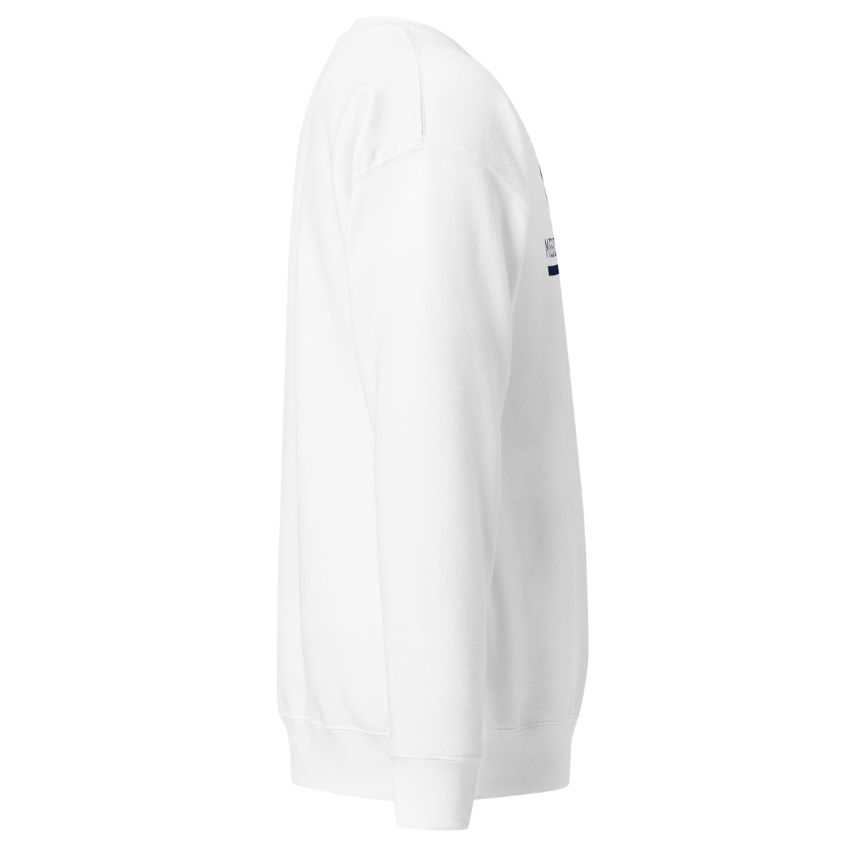 Mission Possible Montessori Logo Premium Crewneck Sweatshirt in White, right view