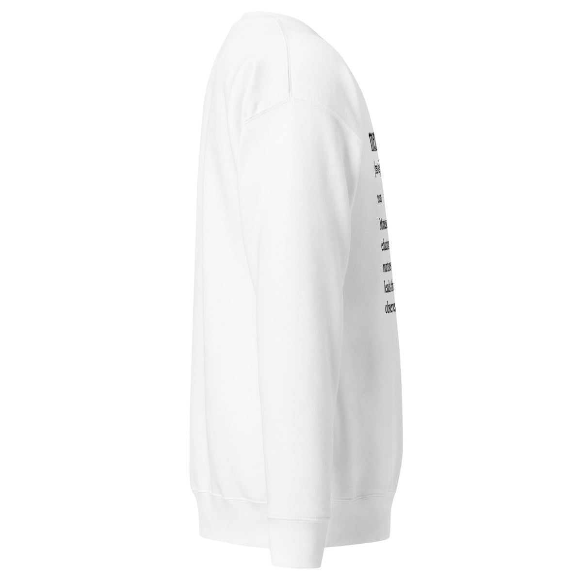 Mentor Definition Premium Crewneck Sweatshirt in White, right view