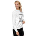 Mentor Definition Premium Crewneck Sweatshirt in White, right front view