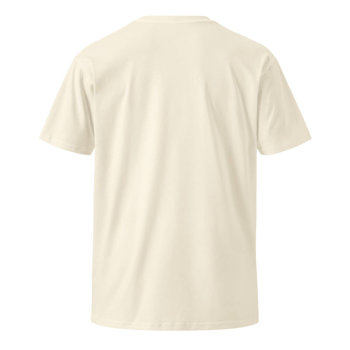 ME Signature Logo Premium Tee in Natural, back view