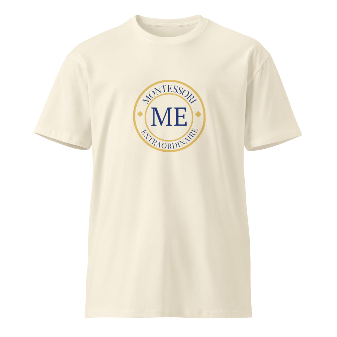 ME Signature Logo Premium Tee in Natural, front view