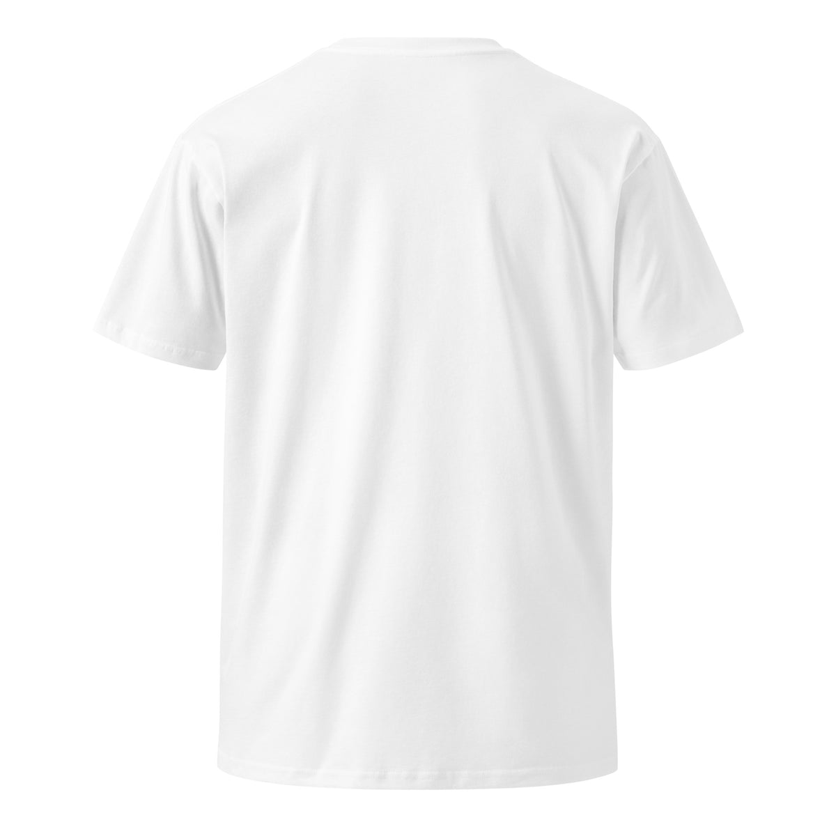 ME Signature Logo Premium Tee in White, back view