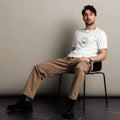 ME Signature Logo Premium Tee in White, front view
