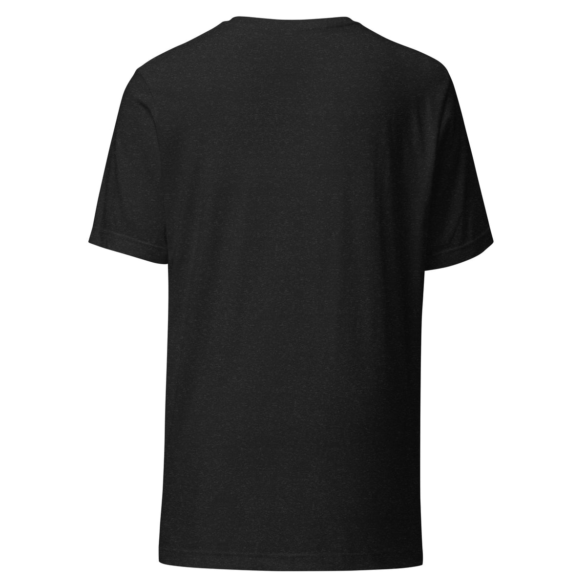 It's Not a Flower, It's a Quatrefoil Tee in Black Heather, back view