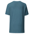 Mission Possible Montessori Logo Tee in Heather Deep Teal, back view