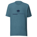 Mission Possible Montessori Logo Tee in Heather Deep Teal, front view