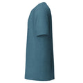 Mission Possible Montessori Logo Tee in Heather Deep Teal, left view
