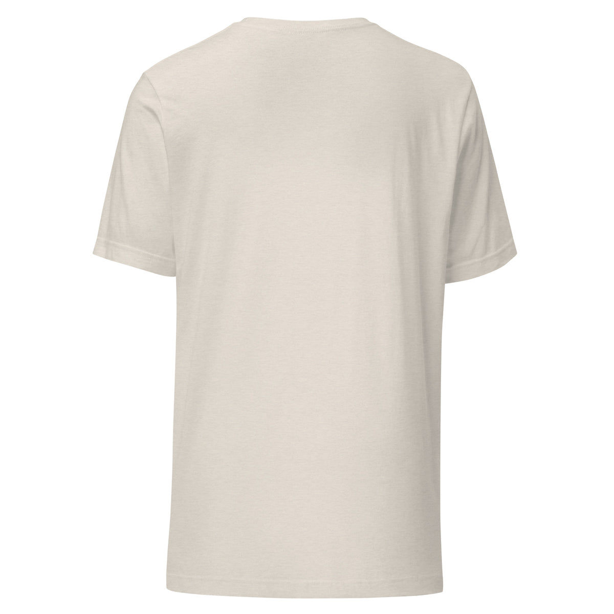 Mission Possible Montessori Logo Tee in Heather Dust, back view