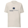 Mission Possible Montessori Logo Tee in Heather Dust, front view