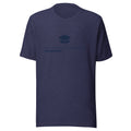 Mission Possible Montessori Logo Tee in Heather Midnight Navy, front view