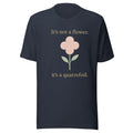 It's Not a Flower, It's a Quatrefoil Tee in Heather Navy, front view