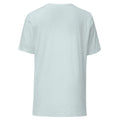 It's Not a Flower, It's a Quatrefoil Tee in Heather Prism Ice Blue, back view