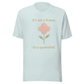 It's Not a Flower, It's a Quatrefoil Tee in Heather Prism Ice Blue, front view