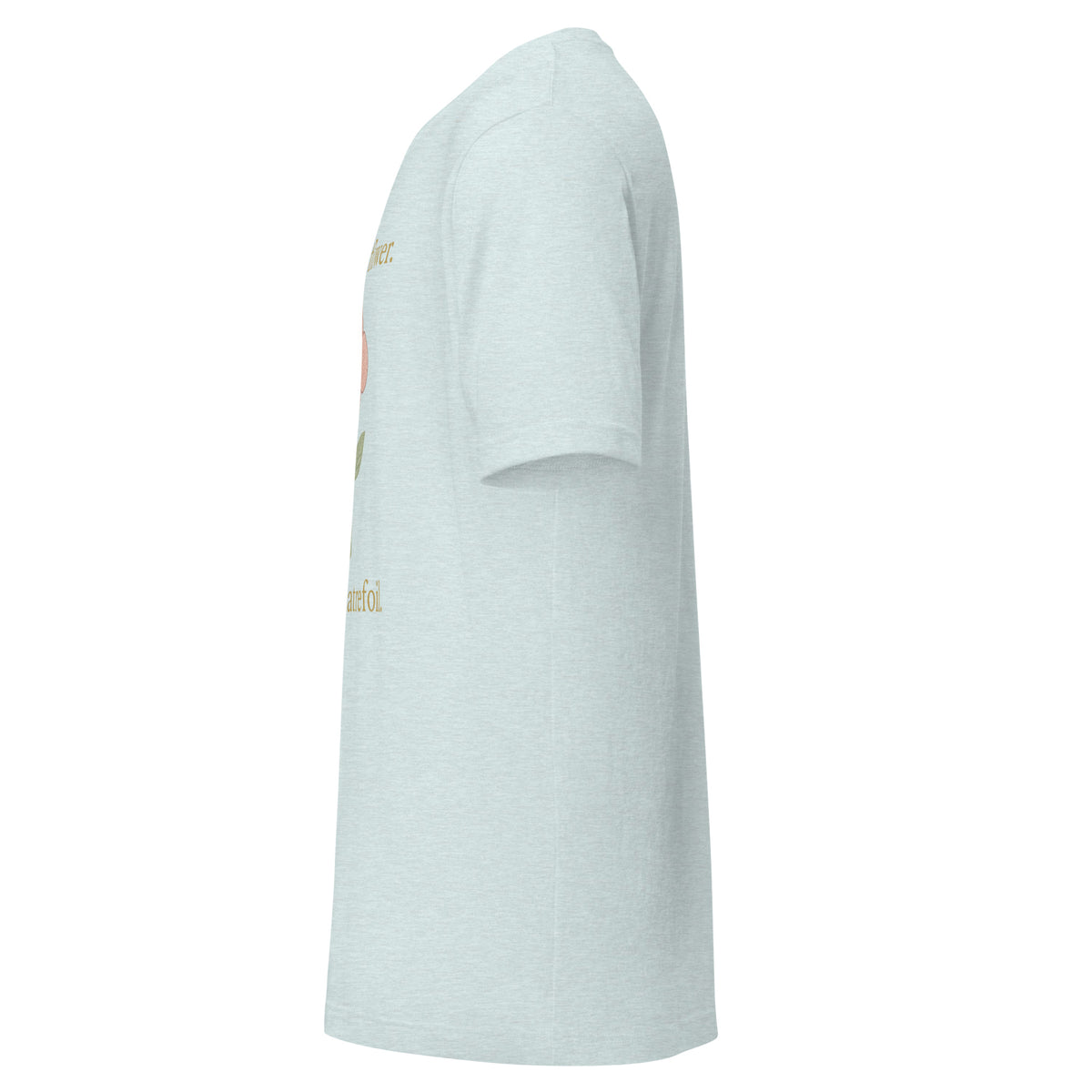 It's Not a Flower, It's a Quatrefoil Tee in Heather Prism Ice Blue, left view
