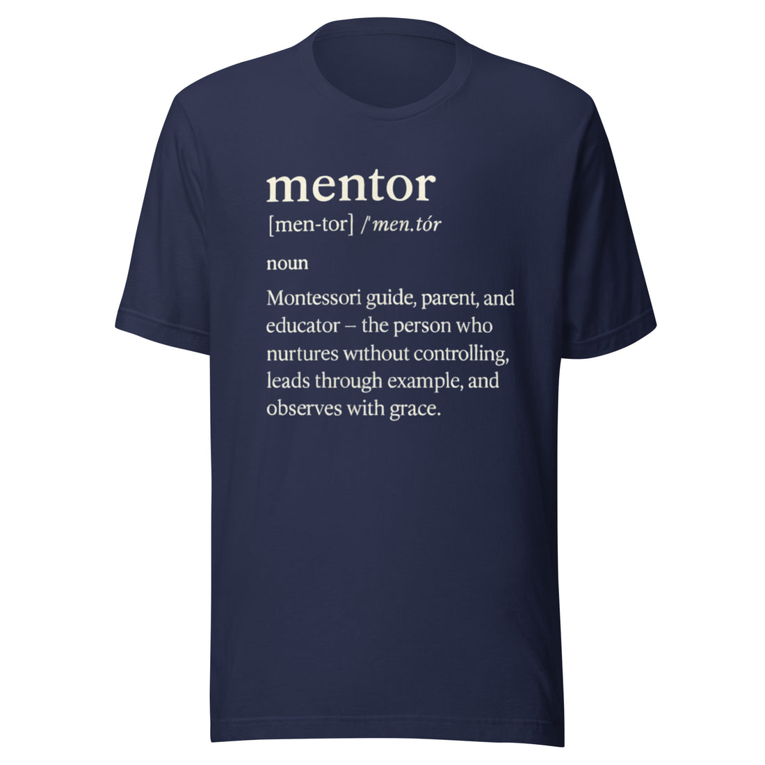 Mentor Definition Tee in Navy, front view