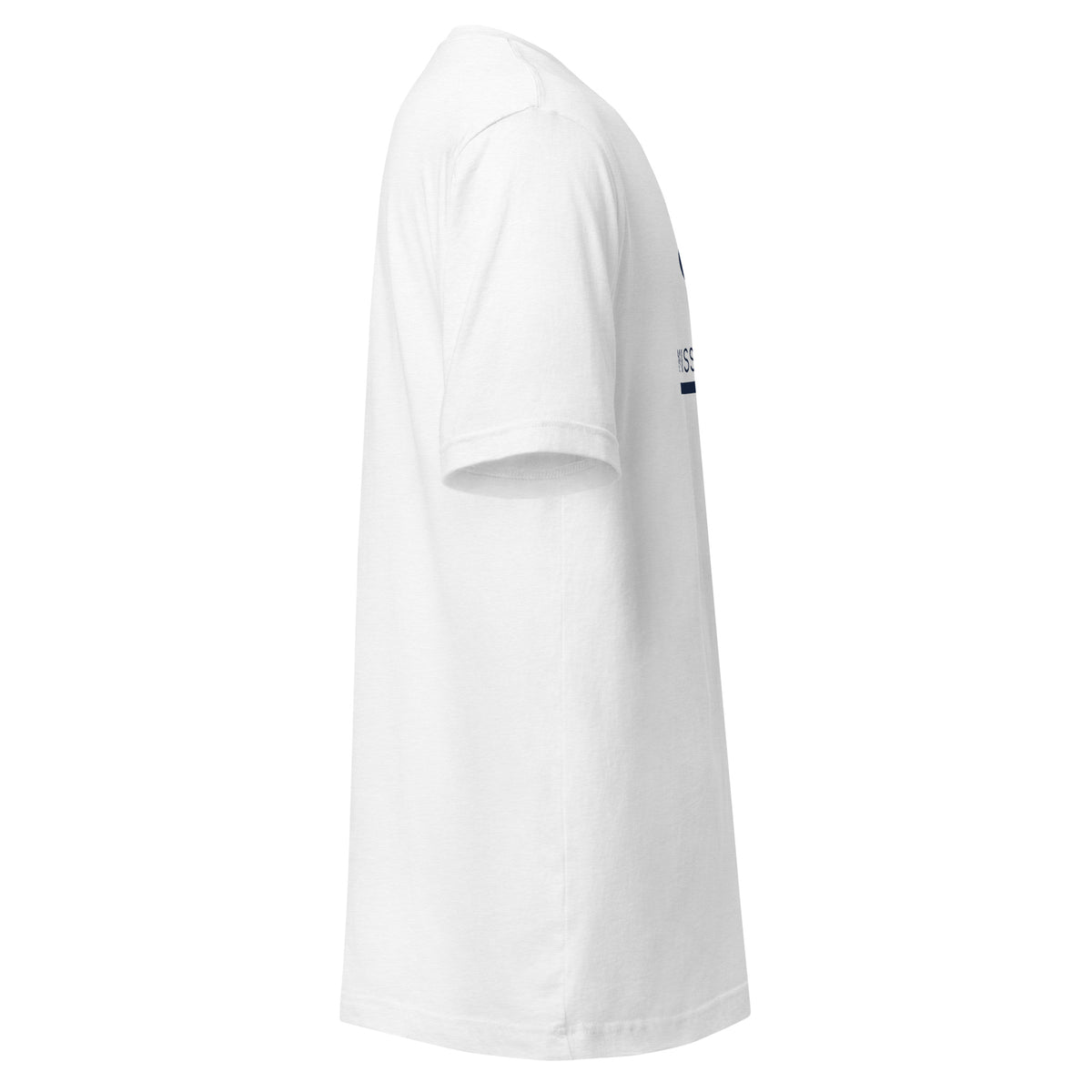 Mission Possible Montessori Logo Tee in Solid White Blend, right view