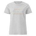 Grace + Courtesy Minimalist Women's Softstyle Tee in RS Sport Grey, front view