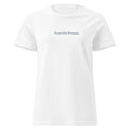 Trust the Process Script Women's Softstyle Tee in White, front view
