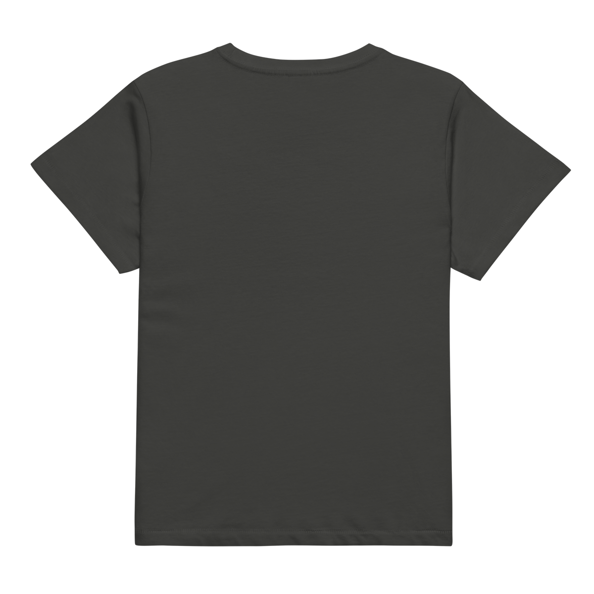 Teach Peace Women's High-Waisted Tee in Black, back view