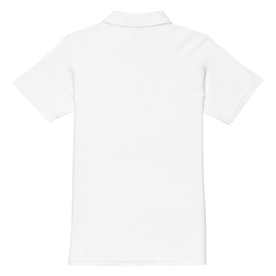 ME Signature Embroidered Women's Piqué Polo in White, front view