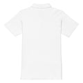 ME Signature Embroidered Women's Piqué Polo in White, back view