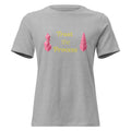 Trust the Process Pink Tower Women's Relaxed Tee in Athletic Heather, front view