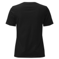 Jesus + Nothing = Enough Women's Relaxed Tee in Black, back view