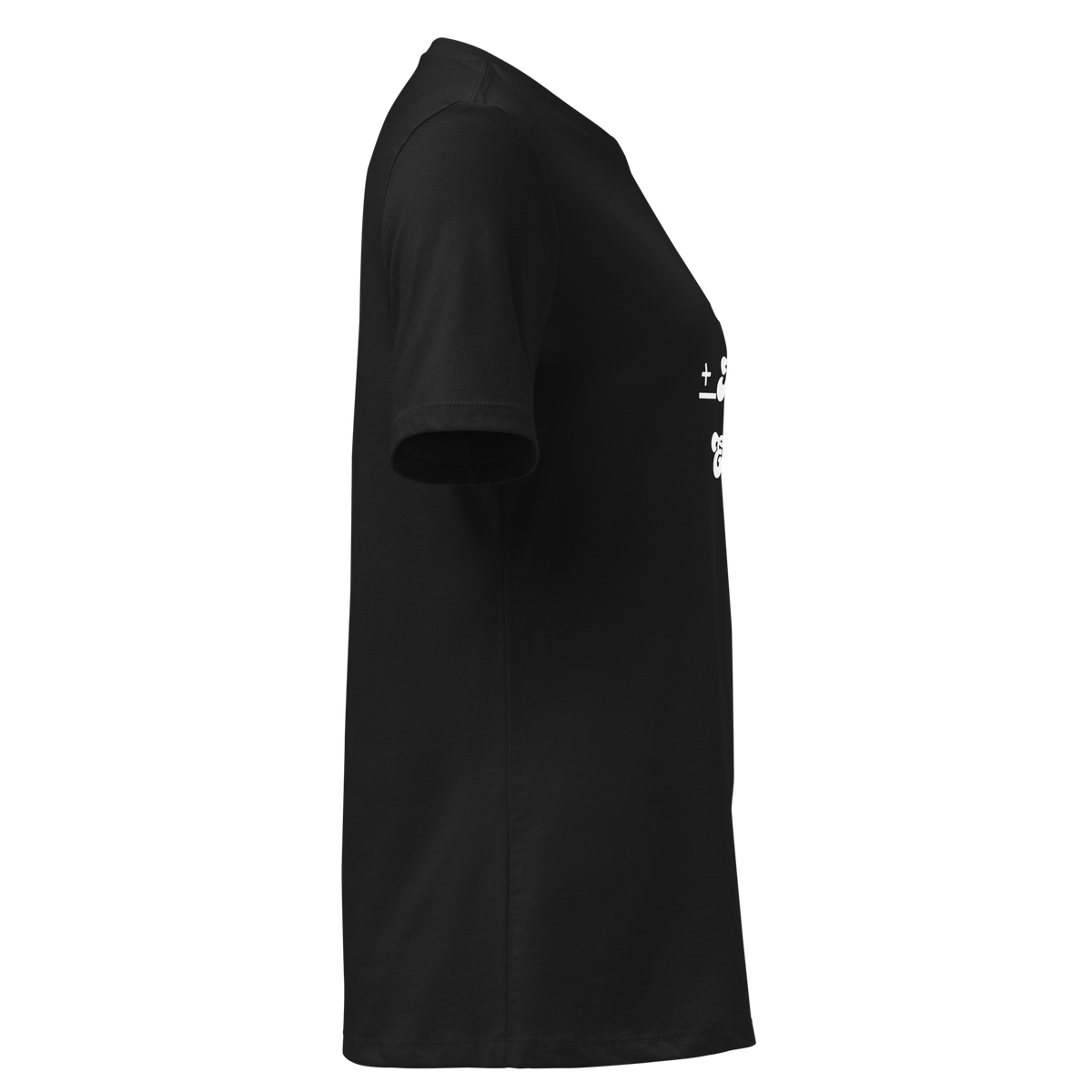 Jesus + Nothing = Enough Women's Relaxed Tee in Black, right view