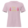 Trust the Process Pink Tower Women's Relaxed Tee in Light Violet, front view