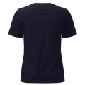 Jesus + Nothing = Enough Women's Relaxed Tee in Navy, back view