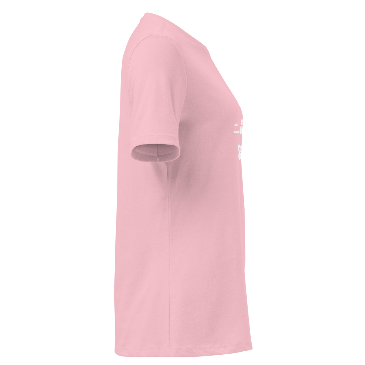 Jesus + Nothing = Enough Women's Relaxed Tee in Pink, right view