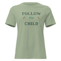 Follow the Child Floral Women's Relaxed Tee in Sage, front view