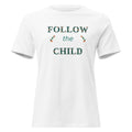 Follow the Child Floral Women's Relaxed Tee in White, front view